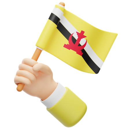 Bandeira de Brunei  3D Icon