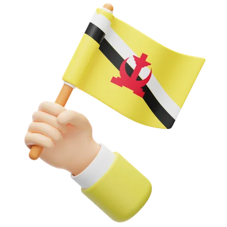 Bandeira de Brunei  3D Icon