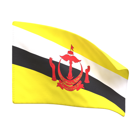 Bandeira de Brunei  3D Icon