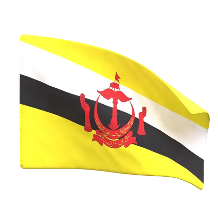 Bandeira de Brunei  3D Icon