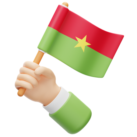 Bandeira de burkina faso  3D Icon