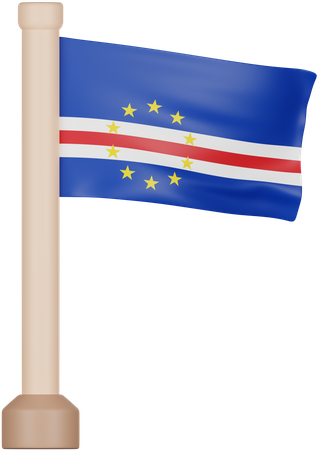 Bandeira de cabo verde  3D Icon