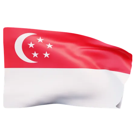 Bandeira de Singapura  3D Icon