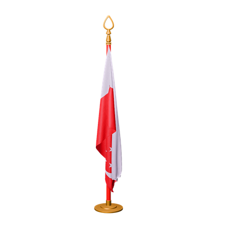 Bandeira de Singapura  3D Icon