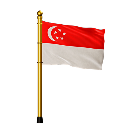 Bandeira de Singapura  3D Icon