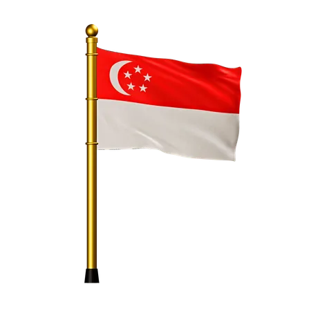 Bandeira de Singapura  3D Icon