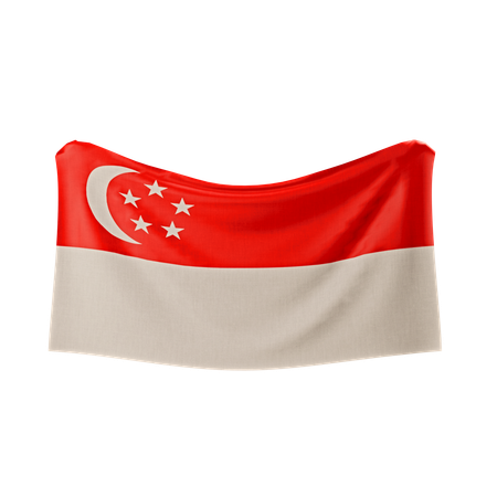 Bandeira de Singapura  3D Icon