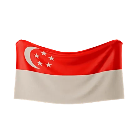 Bandeira de Singapura  3D Icon