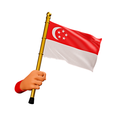 Bandeira de Singapura  3D Icon