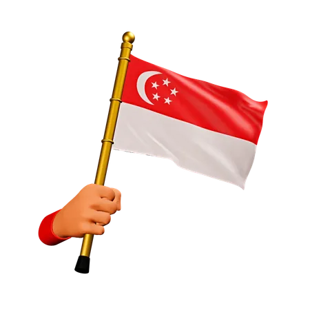 Bandeira de Singapura  3D Icon