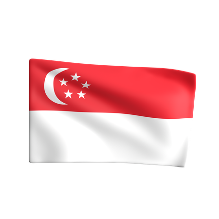 Bandeira de Singapura  3D Icon