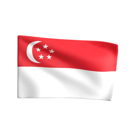 Bandeira de Singapura  3D Icon