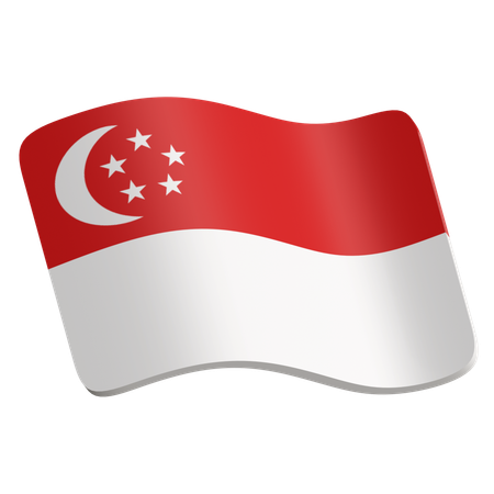 Bandeira de Singapura  3D Icon