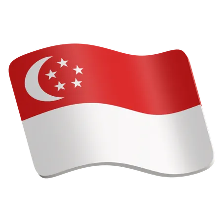 Bandeira de Singapura  3D Icon