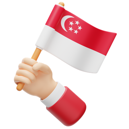 Bandeira de Singapura  3D Icon