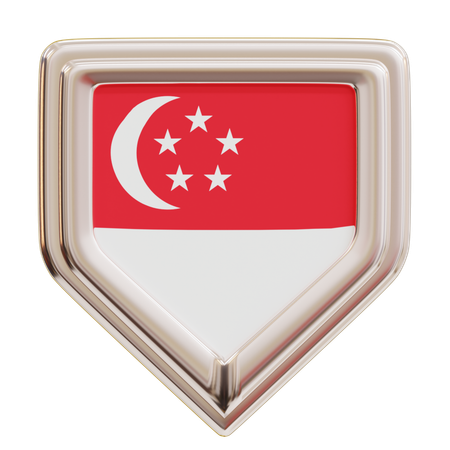 Bandeira de Singapura  3D Icon