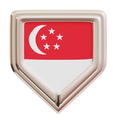 Bandeira de Singapura  3D Icon