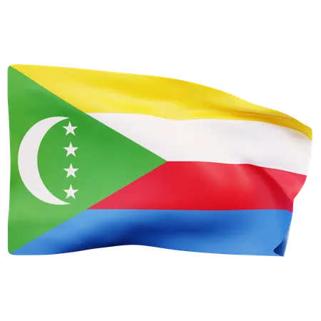 Bandeira de comores  3D Icon