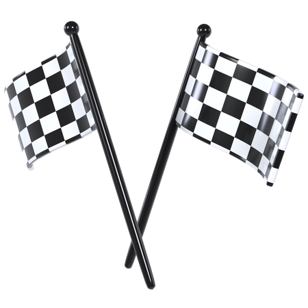 Bandeira de corrida  3D Illustration