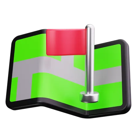 Bandeira de destino  3D Icon