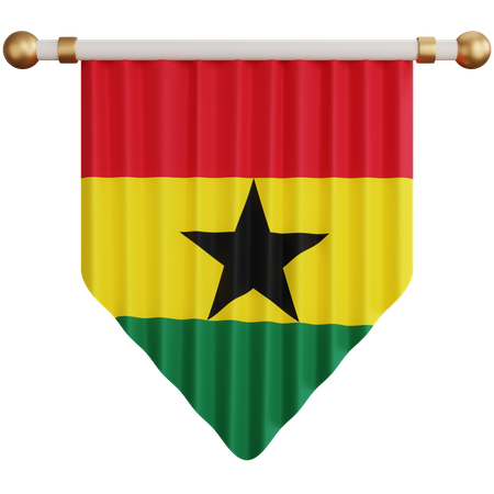 Bandeira de Gana  3D Icon
