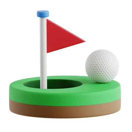 Bandeira de golfe  3D Icon