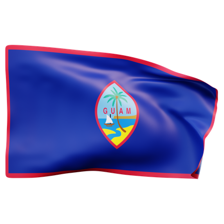 Bandeira de Guam  3D Icon