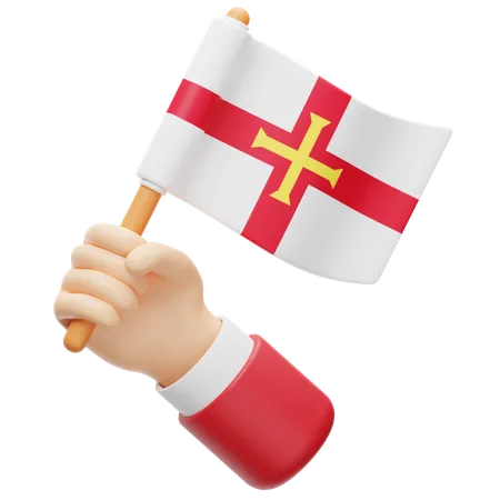 Bandeira de Guernsey  3D Icon