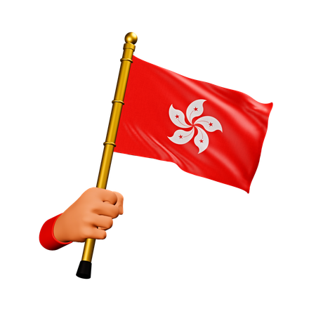 Bandeira de Hong Kong  3D Icon