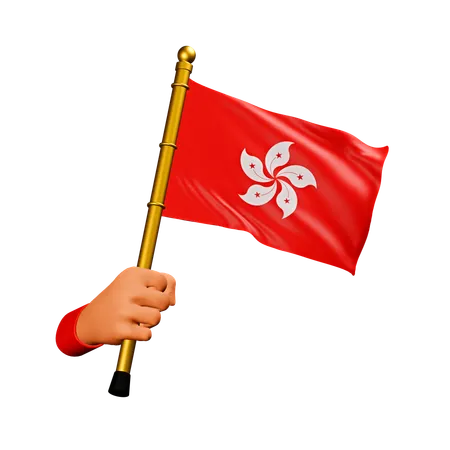 Bandeira de Hong Kong  3D Icon