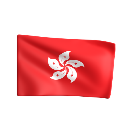 Bandeira de Hong Kong  3D Icon