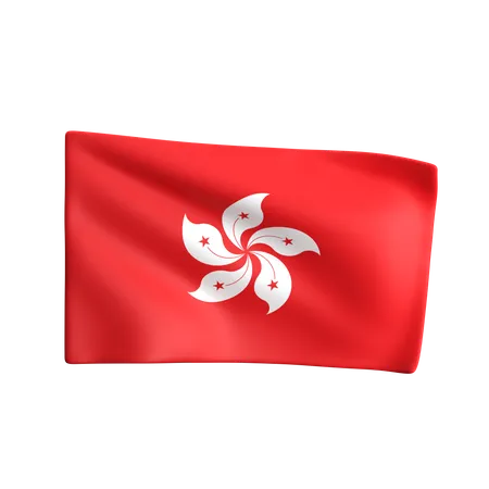 Bandeira de Hong Kong  3D Icon