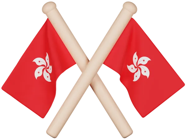 Bandeira de Hong Kong  3D Icon