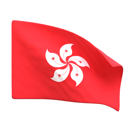 Bandeira de Hong Kong  3D Icon