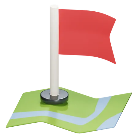 Bandeira de localização  3D Illustration