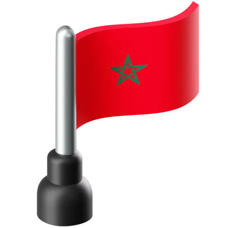 Bandeira de Marrocos  3D Icon