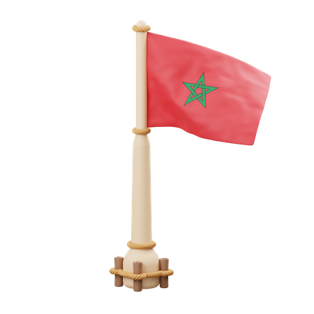 Bandeira de Marrocos  3D Icon