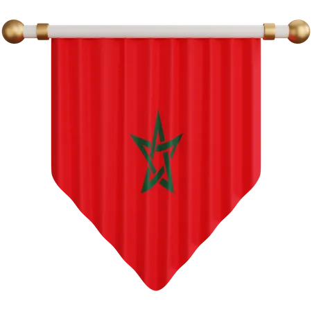 Bandeira de Marrocos  3D Icon