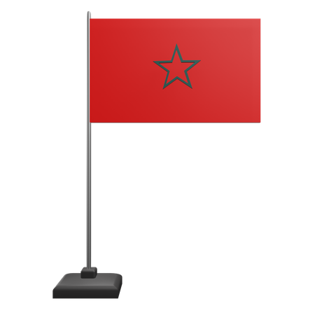 Bandeira de Marrocos  3D Icon