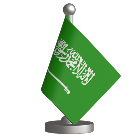 Bandeira de mesa da arábia saudita  3D Icon