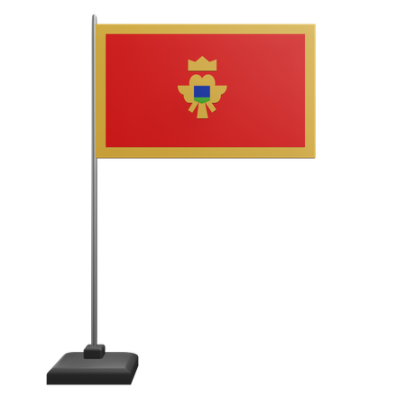 Bandeira do Montenegro  3D Icon