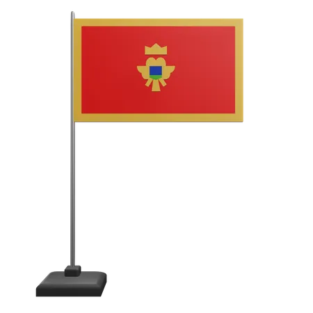 Bandeira do Montenegro  3D Icon