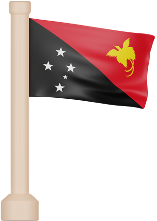 Bandeira de papua nova guiné  3D Icon