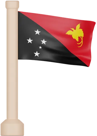 Bandeira de papua nova guiné  3D Icon