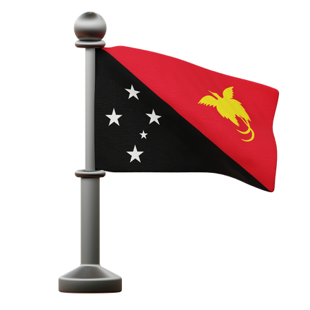 Bandeira de papua nova guiné  3D Icon