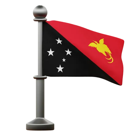 Bandeira de papua nova guiné  3D Icon