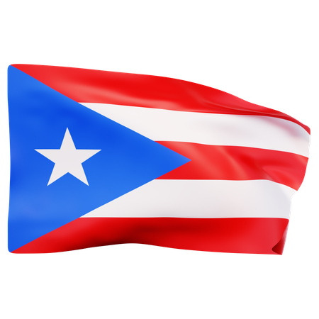 Bandeira de porto rico  3D Icon