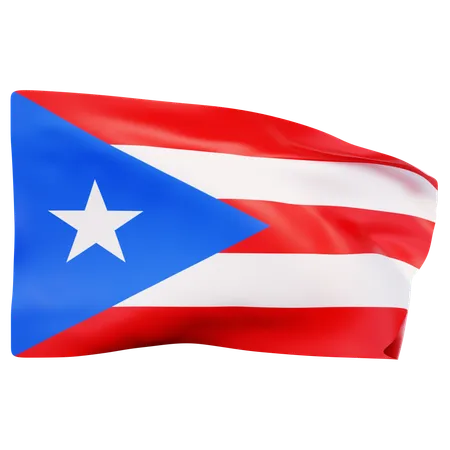 Bandeira de porto rico  3D Icon