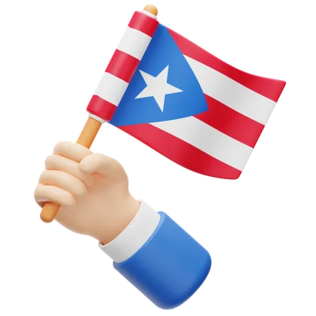 Bandeira de porto rico  3D Icon