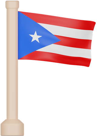 Bandeira de porto rico  3D Icon